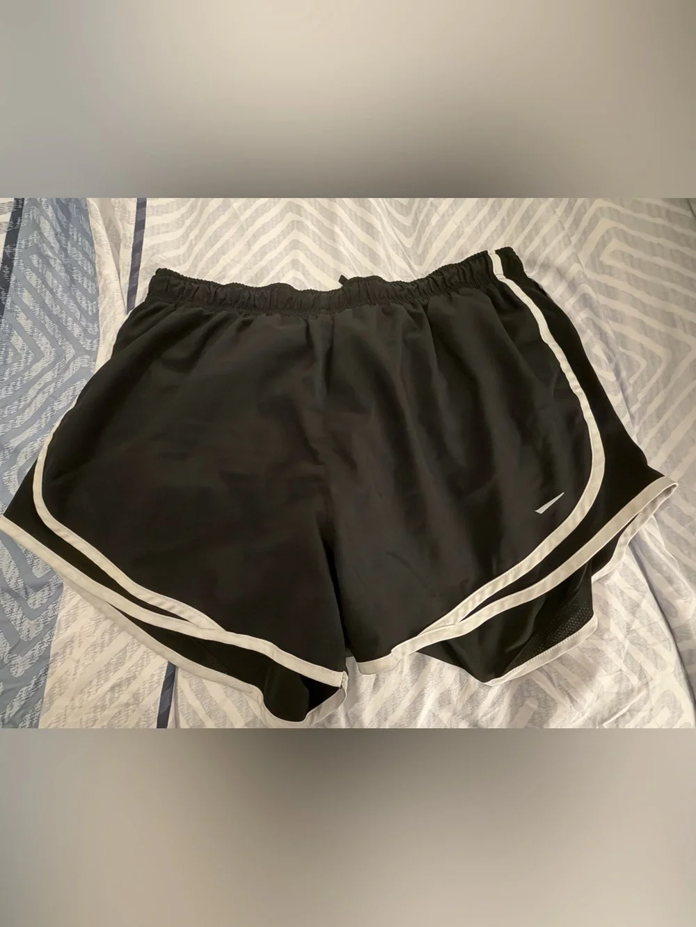 Nike Black Women's Athletic Shorts with White Trim